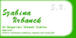 szabina urbanek business card